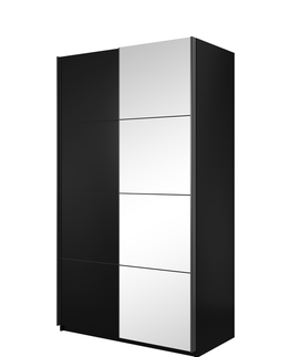 Šatní skříně Šatní skříň se zrcadlem MAGGIE 150, černá