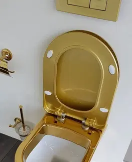 Záchody SAPHO PAULA závěsná WC mísa, 35,5x50cm, zlatá TP325-AK00
