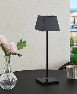 Venkovní osvětlení terasy Lucande Lucande Patini LED venkovní stolní lampa, černá