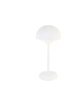 Stolni lampy Stolní lampa bílá včetně LED dobíjecího a 3-stupňového dotykového stmívače - Maureen