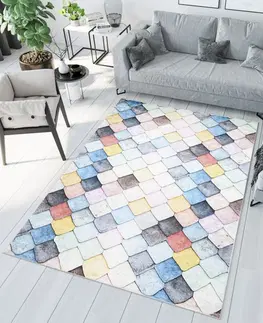 Moderní koberce Barevný módní koberec s geometrickým vzorem Šířka: 140 cm | Délka: 200 cm