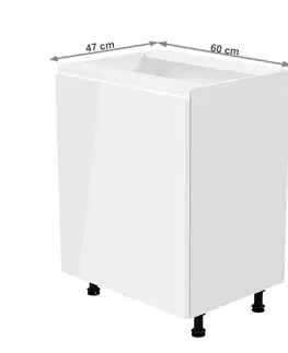 Kuchyňské linky Spodní skříňka AURORA D601F - levá Tempo Kondela Bílá