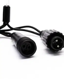 Venkovní řetězy DecoLED Světelná girlanda s vyměnitelnými žárovkami - 10 m, 10 objímek, černý kabel