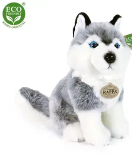 Hračky RAPPA - Plyšový pes HUSKY sedící 30 cm Eco-Friendly