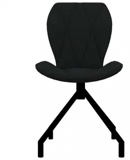 Židle Jídelní židle 2 ks umělá kůže Dekorhome Černá