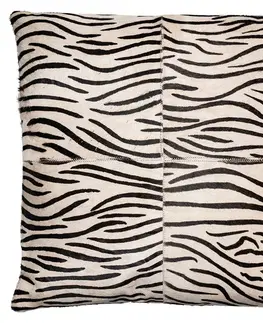 Dekorační polštáře Kožený polštář s výplní Zebra (bos taurus taurus) - 45*45*15cm Mars & More HZBKS