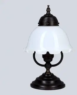 Stolní lampy Berliner Messinglampen Starožitně-rustikální stolní lampa Karl