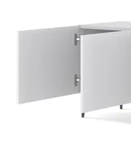 TV stolky ARTBm TV stolek RAVENNA B 3D 150 | bílá matná Provedení: Bílá matná / zlatá podnož