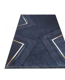 Moderní koberce Protiskluzový koberec s nádherným zlatým vzorem Šířka: 80 cm | Délka: 150 cm