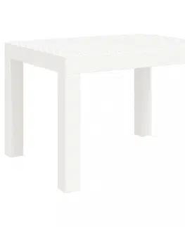 Zahradní stolky Zahradní stolek bílý 59 x 47 x 40 cm PP