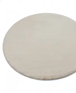Koberce a koberečky Dywany Lusczow Kulatý koberec BUNNY šedý, velikost kruh 80