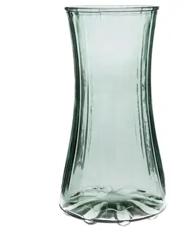Vázy skleněné Skleněná váza Olge, zelená, 23,5 x 12,5 cm