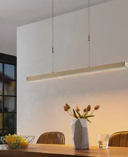 Závěsná světla Lucande LED závěsné světlo Merrit nastavitelné matná mosaz