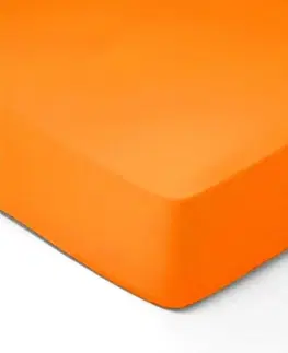 Prostěradla Forbyt, Prostěradlo, Jersey, oranžová 100 x 220 cm