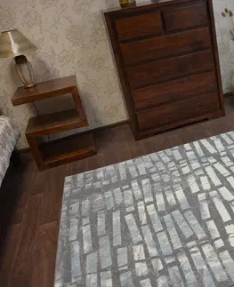 Koberce a koberečky Dywany Lusczow Kusový koberec AKRYLOVÝ PATARA 0244 Krémový/Tyrkysový, velikost 200x300