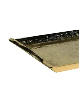 Podnosy a tácy Zlatý kovový servírovací podnos s uchy Tray Raw M - 25*13*5cm  Mars & More GNDBRG25