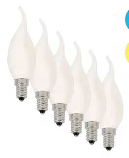 LED žárovky Näve LED svíčka větruodolná E14 4W 450lm teplá bílá 6ks