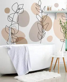Samolepící tapety Samolepící tapeta detail minimalistických rostlinek