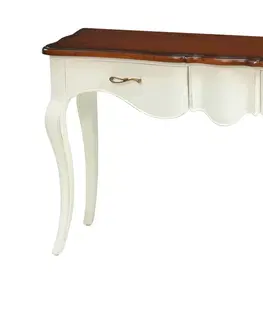 Designové a luxusní konzolové stolky Estila Luxusní provence konzolový stolek Deliciosa z lakovaného mahagonového dřeva 125cm