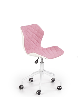 Kancelářské židle Dětská kancelářská židle DENEB 3, růžovo-bílá