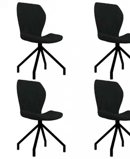 Židle Jídelní židle 4 ks umělá kůže Dekorhome Hnědá