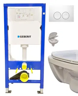 WC sedátka GEBERIT DuofixBasic s tlačítkem DELTA21 458.103.00.1 21BI EG1