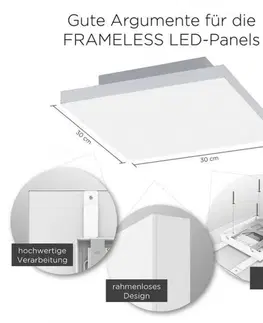 LED stropní svítidla PAUL NEUHAUS LED stropní svítidlo, panel, bílé, 30x30cm 2700-5000K PN 8490-16