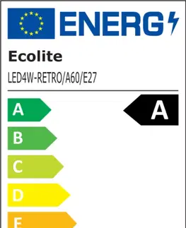 LED žárovky Ecolite LED zdroj E27 A60 4W 3000K 840lm LED4W-RETRO/A60/E27