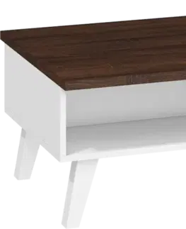 Konferenční stolky ARTBm Konferenční stolek NORDIS-07 | 2D Barva: Dub sonoma tmavý/bílá