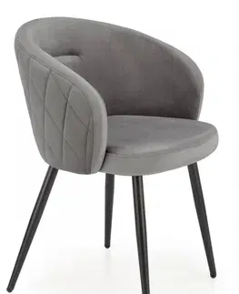 Židle DekorStyle Čalouněná židle K-430 šedá