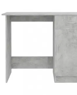 Pracovní stoly Psací stůl se skříňkou 100x50 cm Dekorhome Dub sonoma / bílá