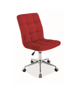 Kancelářské židle Signal Kancelářské křeslo Q-020 VELVET Varianta: Červená / Bluvel 59