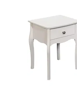 Noční a toaletní stolky Konsimo Sp. z o.o. Sp. k. Noční stolek BAROQUE 55x45 cm bílá 