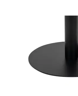 Jídelní stoly Norddan Kulatý jídelní stůl Kane 110 cm imitace mramoru / černý