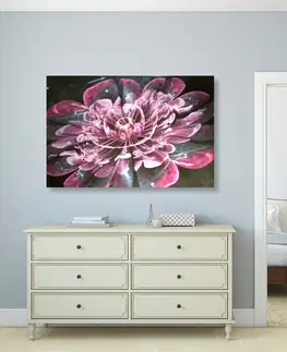 Abstraktní obrazy Obraz magický růžový květ