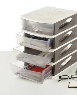Odkapávače nádobí Pořadač MEDYA BOX, 26,5 x 35 x 39, taupe