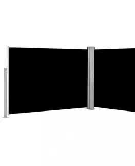 Markýzy Zatahovací boční markýza 100x600 cm Dekorhome Černá