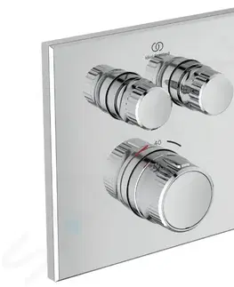 Koupelnové baterie IDEAL STANDARD CeraTherm Navigo Termostatická sprchová baterie pod omítku pro 2 spotřebiče, chrom A7302AA