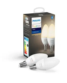 LED žárovky Philips HUE 8718699671273 Hue Bluetooth set 2x LED žárovka white E14 5,5W 470lm 2700K