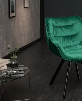 Židle Jídelní křeslo THEIA Dekorhome Smaragdová