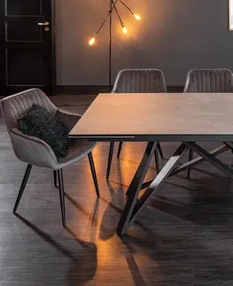 Jídelní stoly LuxD Jídelní stůl Callen 180-220-260 cm keramika beton