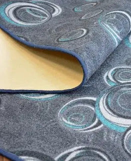 Koberce a koberečky Dywany Lusczow Koberec DROPS Bubbles šedo-modrý, velikost 500