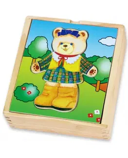 Hračky VIGA - Dřevěné oblékání medvědice