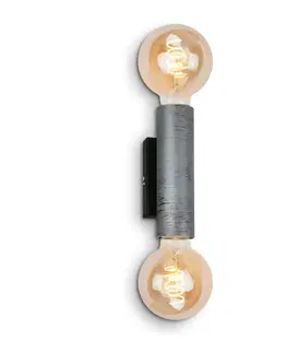 Retro nástěnná svítidla BRILONER Retro nástěnné svítidlo, 16 cm, bez 2x E27, max. 10 W, antická stříbrná BRI 3710-024