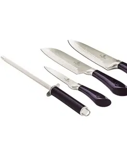 Kuchyňské nože Berlinger Haus 4dílná sada nerezových nožů Purple Eclipse Collection