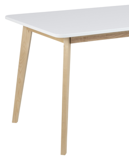 Jídelní stoly Dkton Jídelní stůl Niecy 120 cm bílý lakovaný