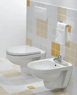 WC sedátka GEBERIT DuofixBasic s bílým tlačítkem DELTA21 + WC JIKA LYRA PLUS + SEDÁTKO DURAPLAST SLOWCLOSE 458.103.00.1 21BI LY5