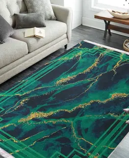 Moderní koberce Protišmykový koberec zelenej farby so vzorom Šířka: 160 cm | Délka: 220 cm