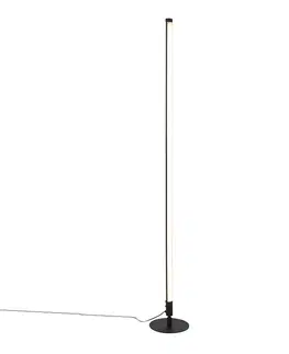 Stojaci lampy Stojací lampa černá vč. LED s dotykovým stmívačem 3stupňové stmívatelné - Line-up