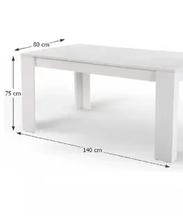Jídelní stoly Jídelní stůl TOMY NEW Tempo Kondela 140x80x75 cm